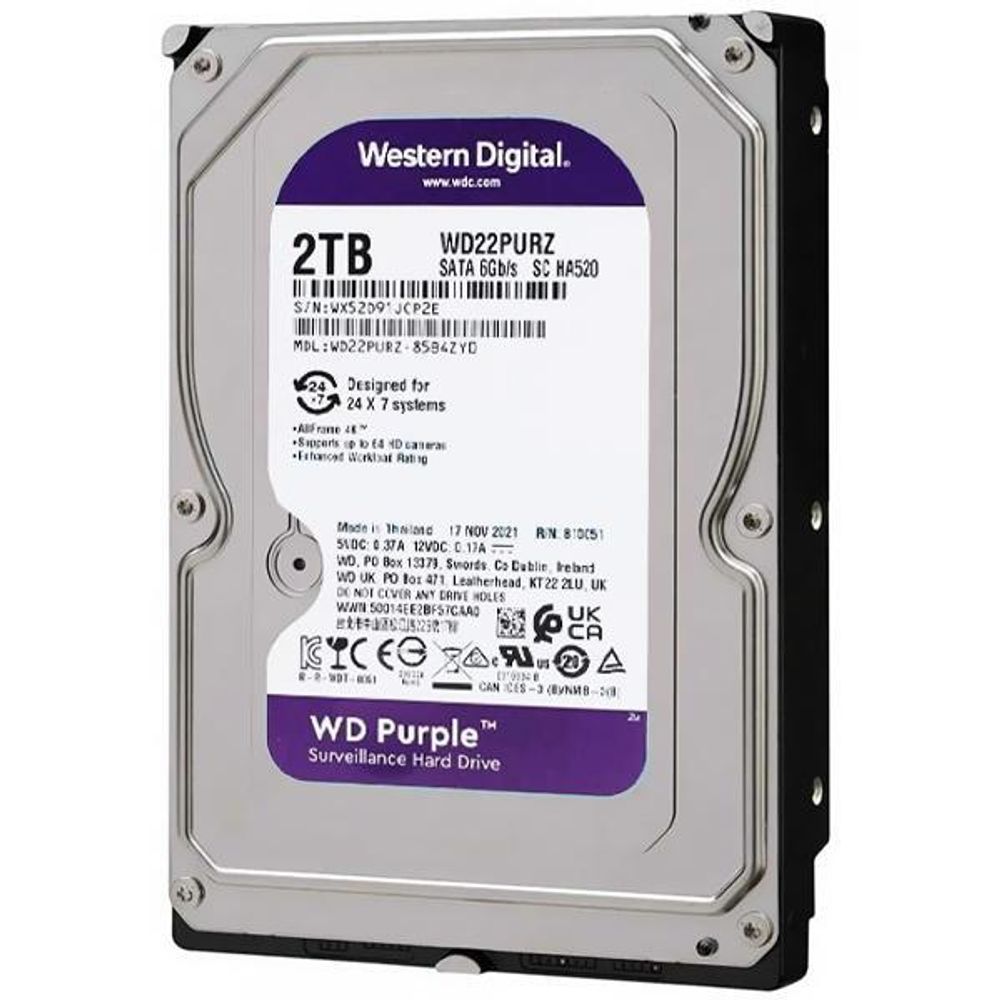 Жесткий диск 2000Gb WD 256Mb SATA WD23PURZ Purple