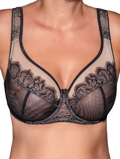 Бюстгальтер с легкой чашкой на каркасах Divine (Размер: 75C) (Цвет: черный с бежевым)
