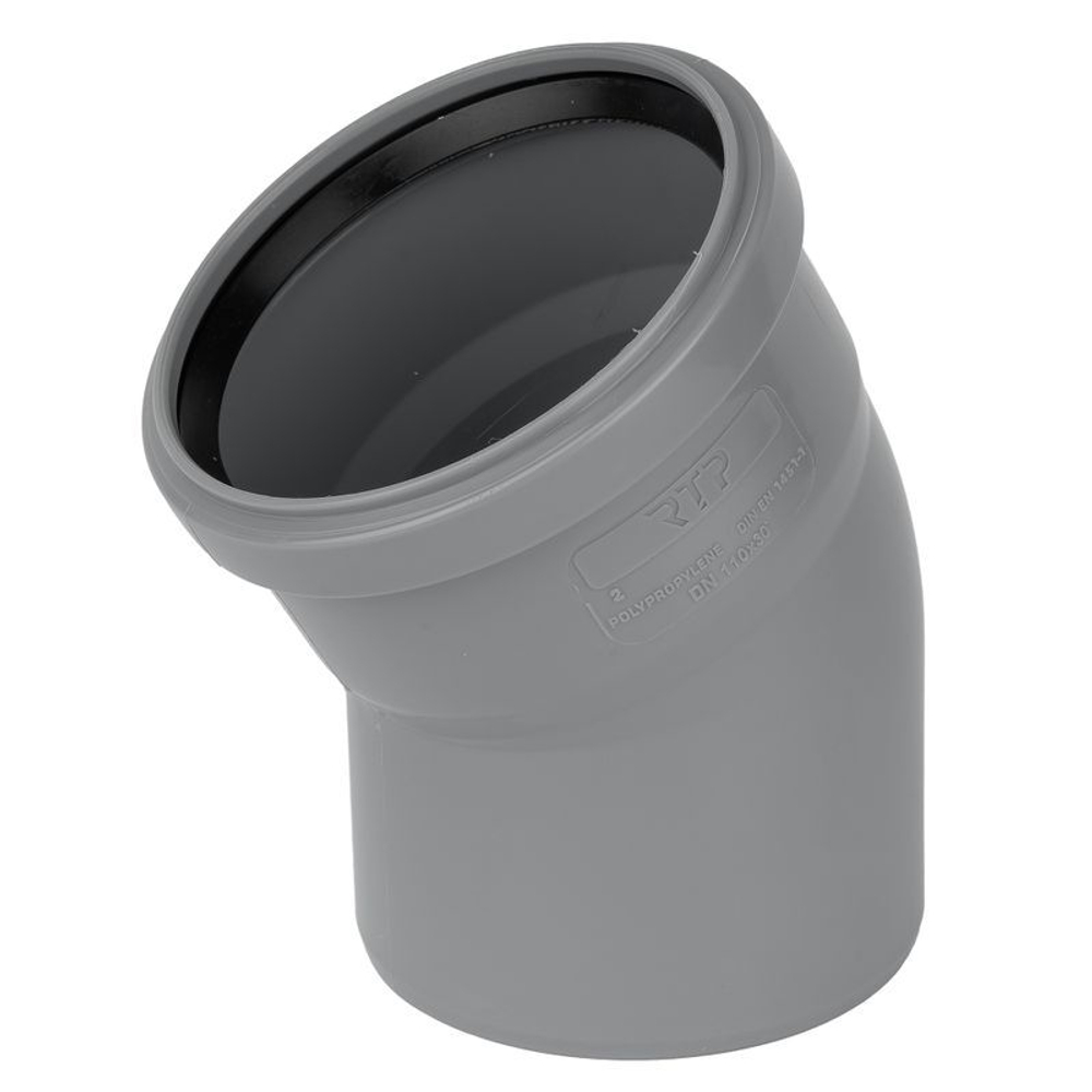 Отвод канализационный RTP 100 мм 30°