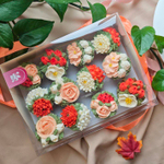 Набор "12 шоколадных горшочков с цветами" — эксклюзивные авторские десерты