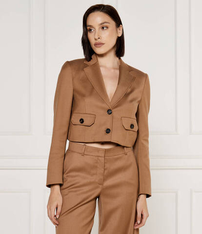 Хлопковый пиджак VIVONA Pinko - коричневый(104337 A1B3)