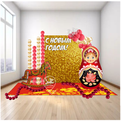 Фотозона НГ русский стиль 001