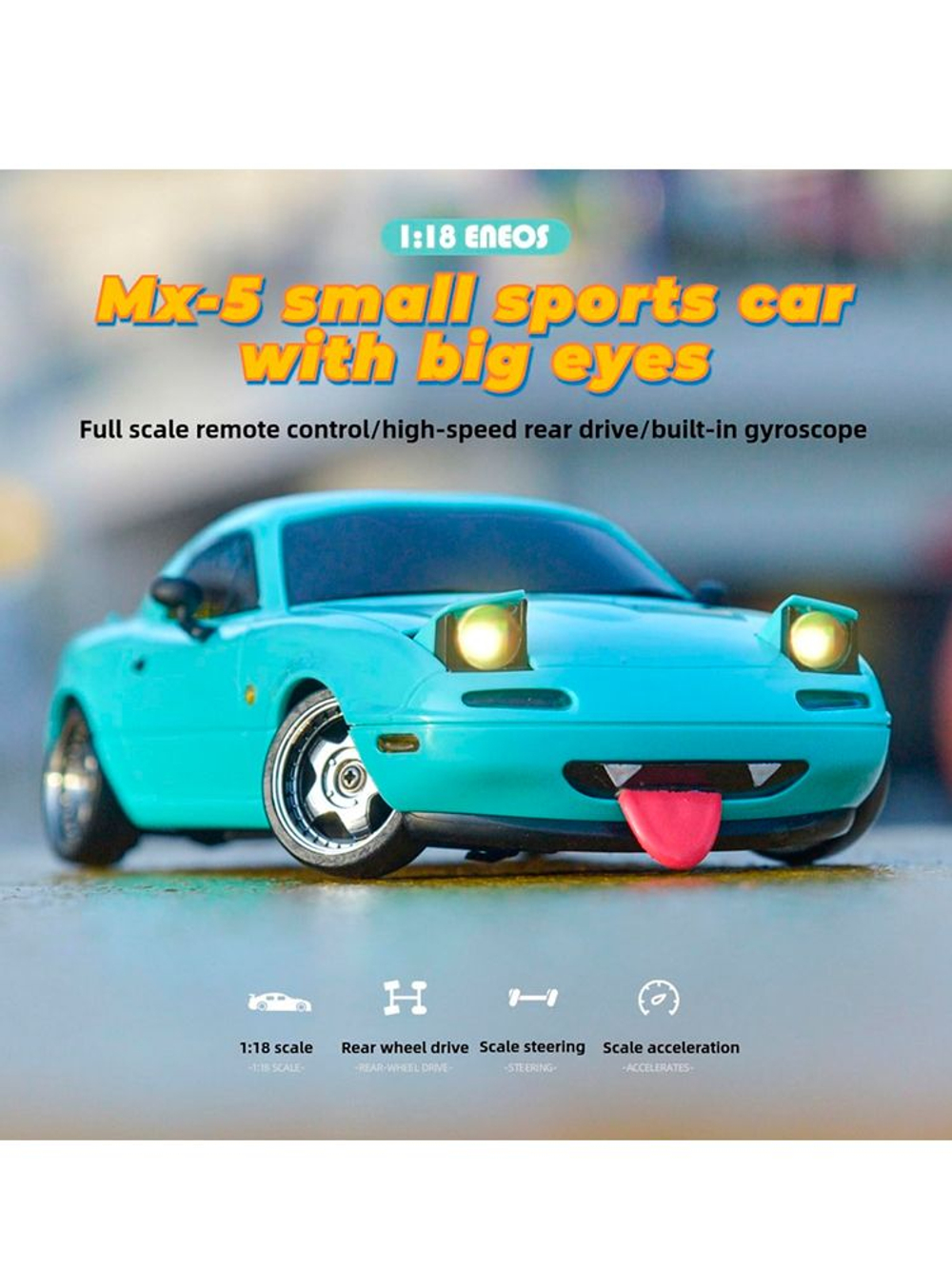 Радиоуправляемая машина для дрифта LD RC масштаб 1:18 2WD 2.4G Mazda MX-5 с гироскопом- 1804 Blue