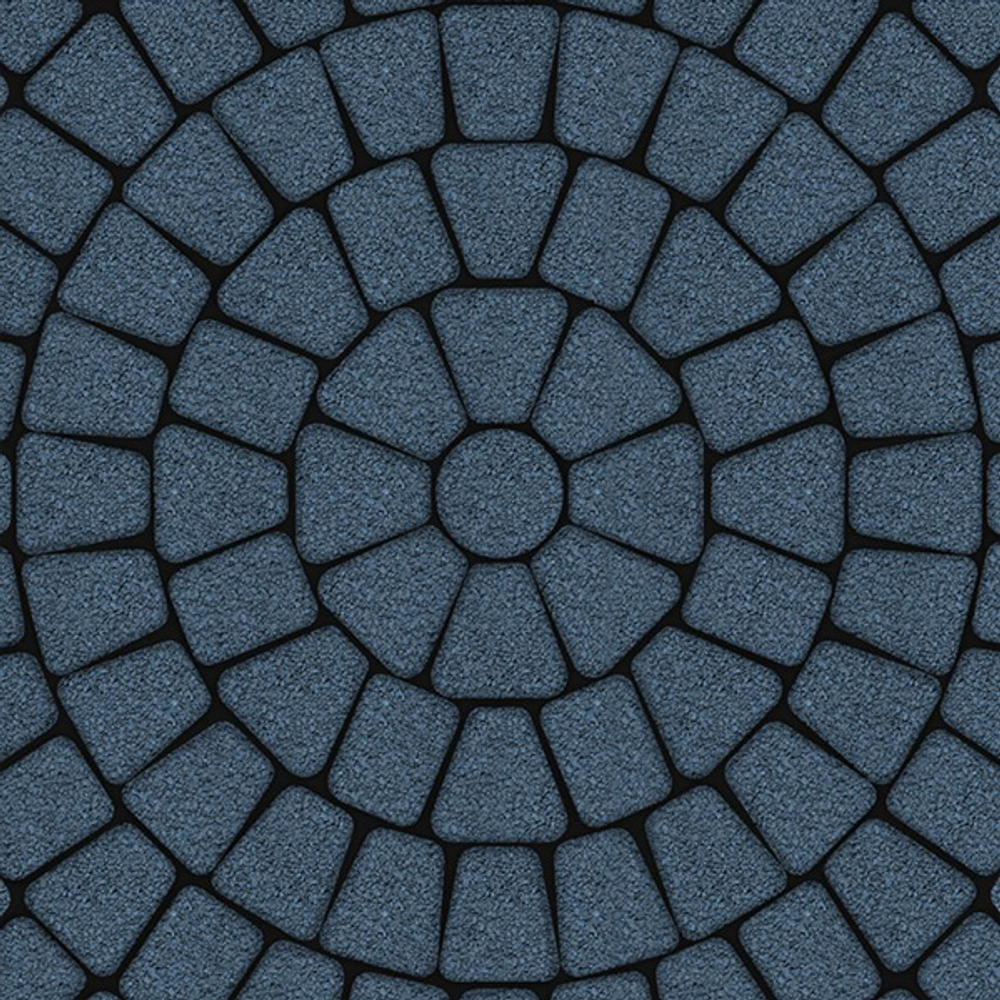 Тротуарная плитка КЛАССИКО (круг) - Гранит Синий, комплект из 3 видов плит