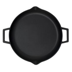 Сковорода 30 см с 2-мя ручками чугун черная ИНДУКЦИЯ LAVA