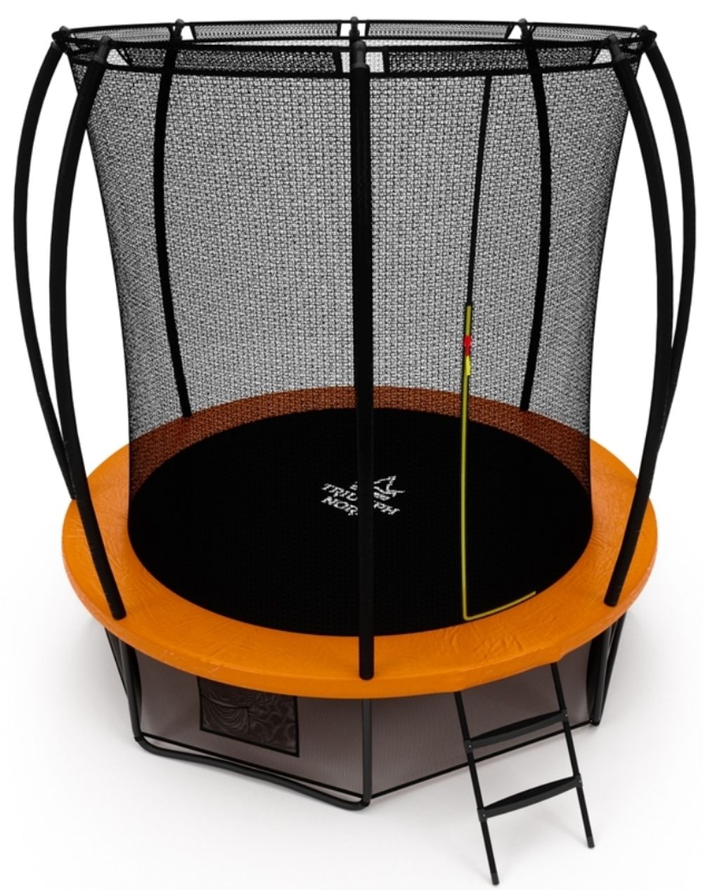 Батут Триумф Норд Премиальный 305 см двухцветный серый/оранжевый с лестницей