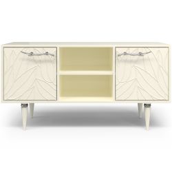 Тумба под ТВ Арт Колор leaves 117см Классик Сильвер Кремовый белый