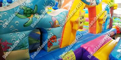 Коммерческий надувной батут "На морском дне" 15*7*8 м