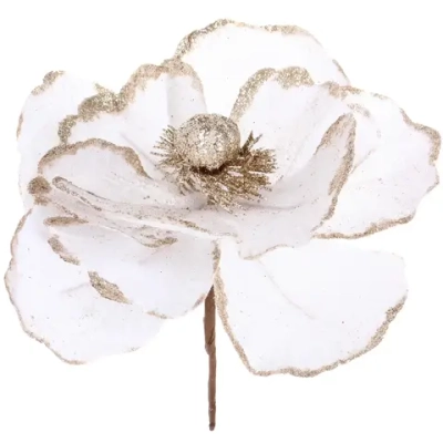 Украшение новогоднее «Пуансеттия - Нежное прикосновение» 17 см, Белый