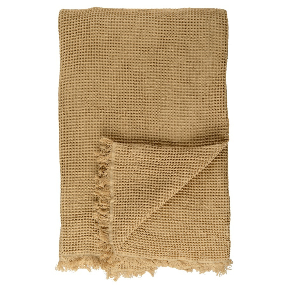 Покрывало вафельное 230х250 Tkano Essential светло-коричневое