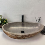 Раковина из речного камня RS-63631 (77*40*15) 0124
