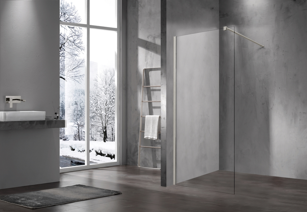 Душевая перегородка Walk-In VSW-1H700CLBN, 700*2000, брашированный никель, стекло прозрачное