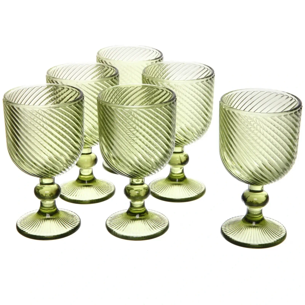 Бокал для вина 240мл «Cristal» в наборе 6шт, зеленый