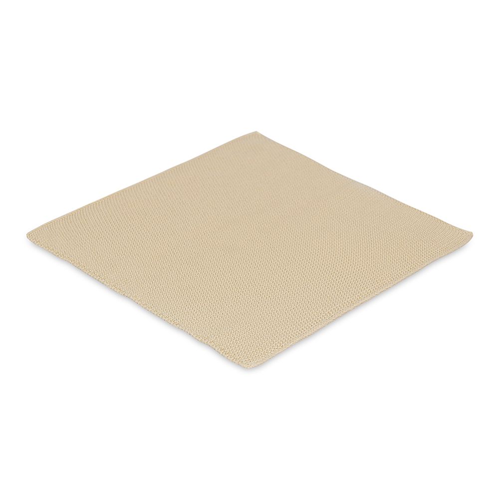 Набор из трех вязаных салфеток для уборки и мытья посуды бежевого и оливкового цветов из коллекции Essential, 28х28 см