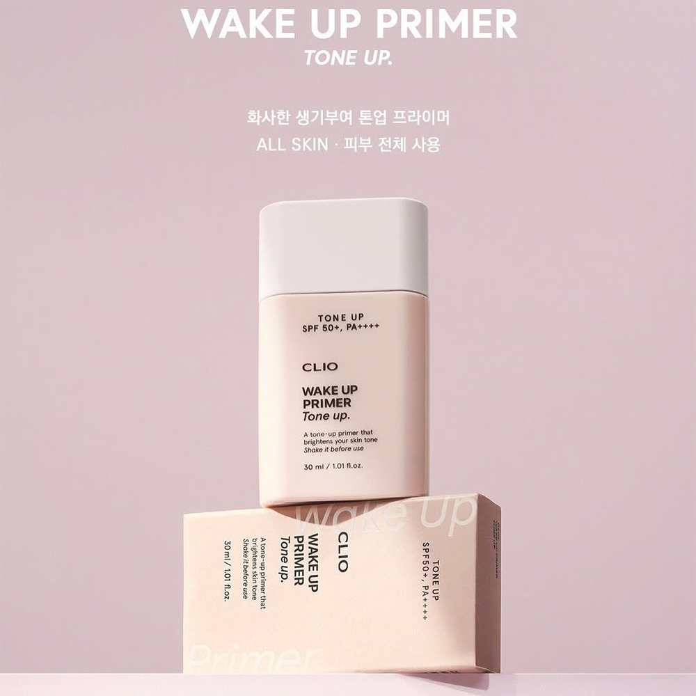 CLIO Wake Up Primer Tone Up - праймер-база для лица с тон-ап эффектом (30 мл)