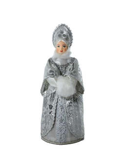 Кукла фарфоровая Снегурочка, новогодняя игрушка под елку, 25 см