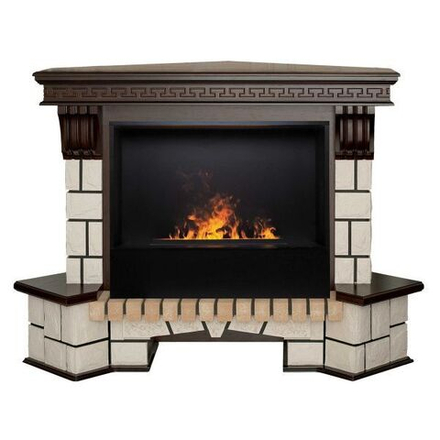 Электрокамин RealFlame Stanley 26 WT белый с очагом 3D Cassette 630 Black Panel