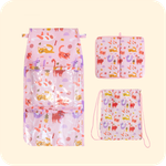 Набор для детского сада: кармашек, коврик, мешок. Котики принт