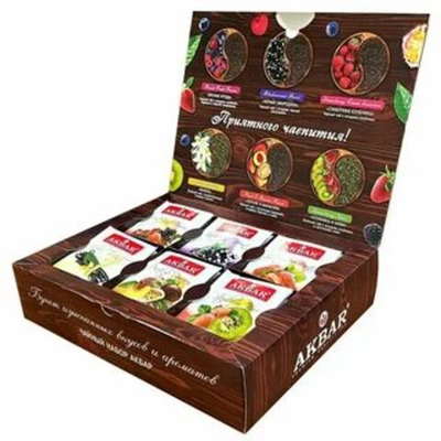 Акбар Набор подарочный, 6 видов по 10 конв./6(105гр)