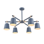 8098/6C MODERNI LN26 344 синий/синий металл, дерево/металл Люстра потолочная Е27 6*60W 220V ROSALINA