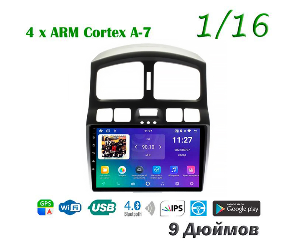 Topway TS7 1+16GB 8 ядер для  Hyundai Santa Fe 2000 - 2006
