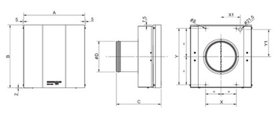 Настенный вентилятор SWF-100X