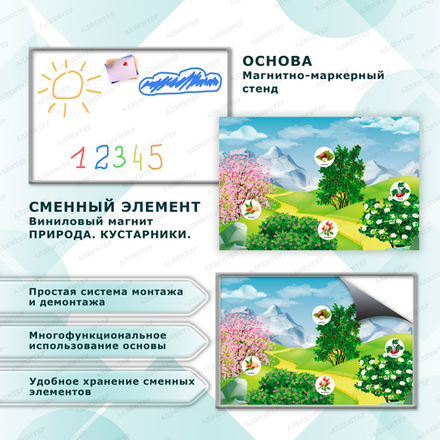 Комплект развивающий ПРИРОДА. КУСТАРНИКИ. 2177