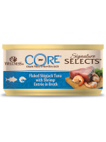 Влажный корм CORE SIGNATURE SELECTS для кошек, из тунца с креветками в виде кусочков в бульоне 79 г