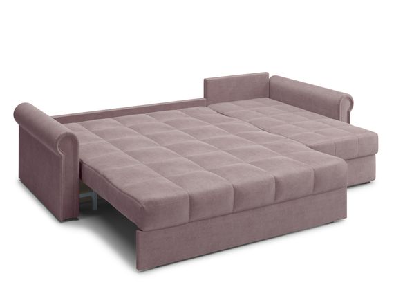 Диван угловой с оттоманкой Палермо 1,6 - Velutto 22 коричневый/кант Velutto 22 коричневый