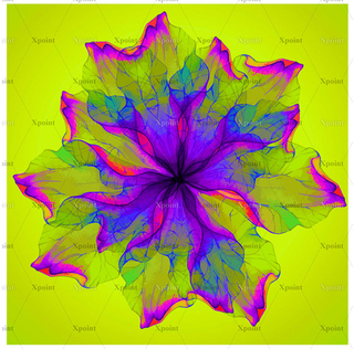 Микровелюр Xpoint / Икспоинт 0009.04 Калейдоскоп разноцветный