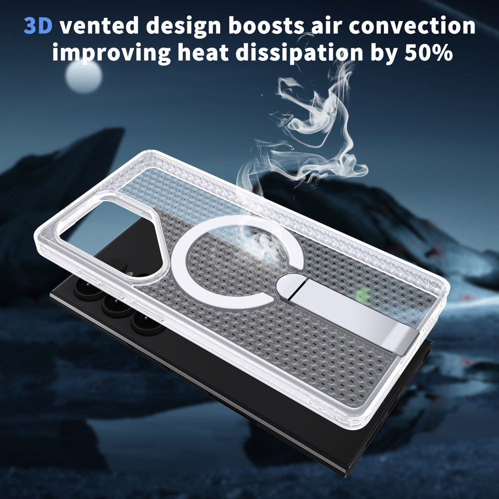 Прозрачный чехол Mesh Pro Magnetic Case для Samsung Galaxy S22 Ultra