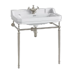Консоль с раковиной Burlington Edwardian B18 1TH 80 шлифованный никель