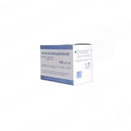 Игла инъекционная 18G (1,2х40мм.) ,Wenzhou Beipu упак.100 шт