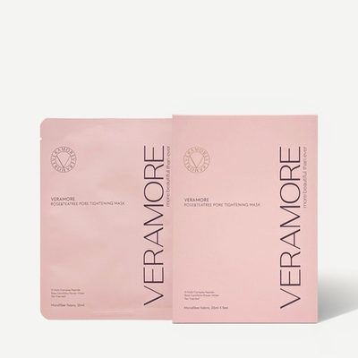 Маска для лица успокаивающая поросуживающая VERAMORE Rose&Tea Tree Pore Tightening Mask, 25мл.