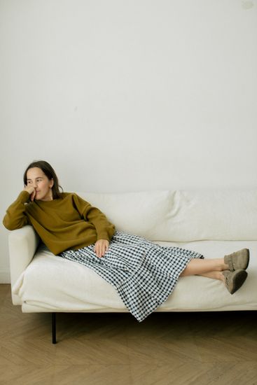 Джемпер Л.Т., 100% шерсть ягнёнка, цвет болотный.