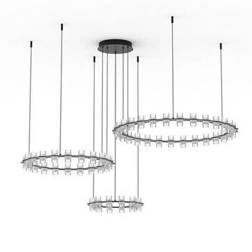 Подвесная люстра 145W 3000K 1933/06 SP-120 черный Monna Divinare