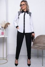 Блуза "Аника" Б7256 (белая) LT Collection (Акция)