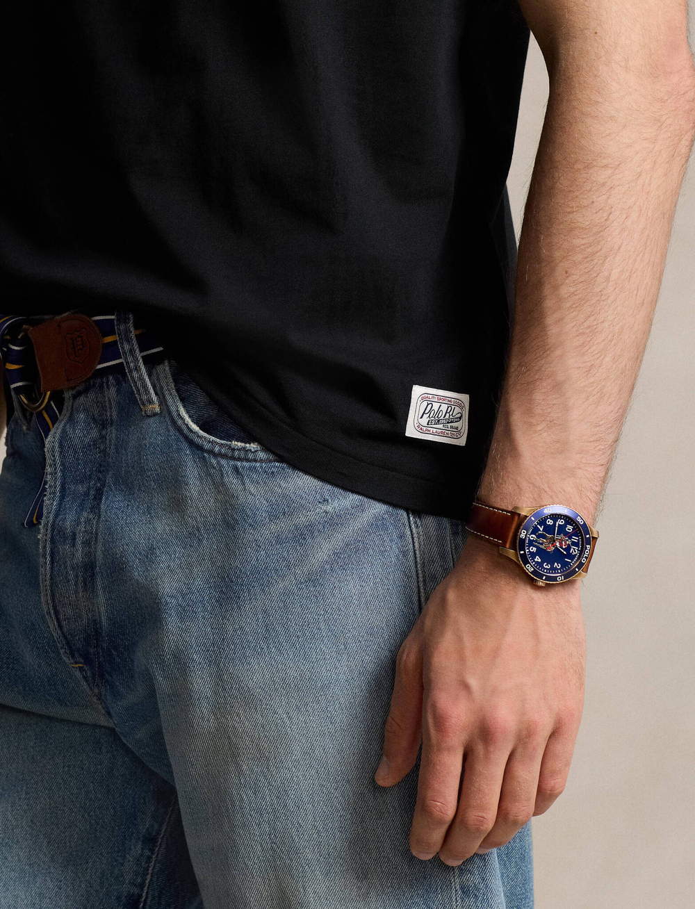 Футболка POLO RALPH LAUREN - черный(710952043)