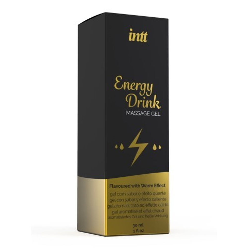 Intt Energy Drink Massage Gel - Съедобный массажный гель для интимных зон, 30 мл