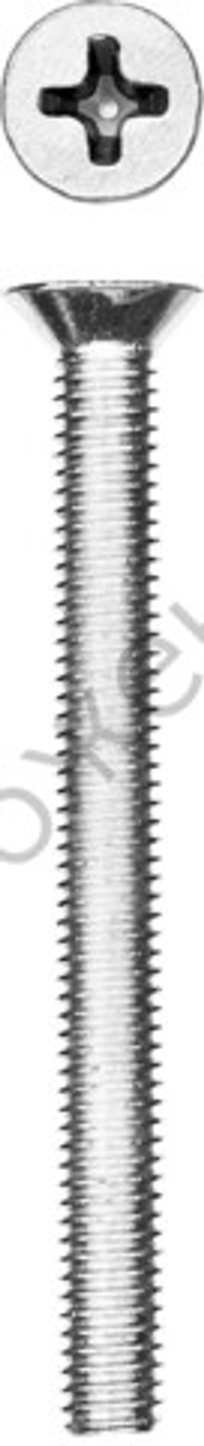 ЗУБР DIN 965, M4 x 40 мм, кл. пр. 4.8, винт с потайной головкой, цинк, 10 шт (303116-04-040)