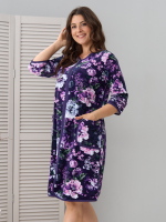 Халат Хвл-562/баклажан-цветущийсад