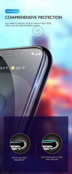 Защитное стекло 5d для Google Pixel 3a XL (Full Glue полная проклейка, черная рамка)