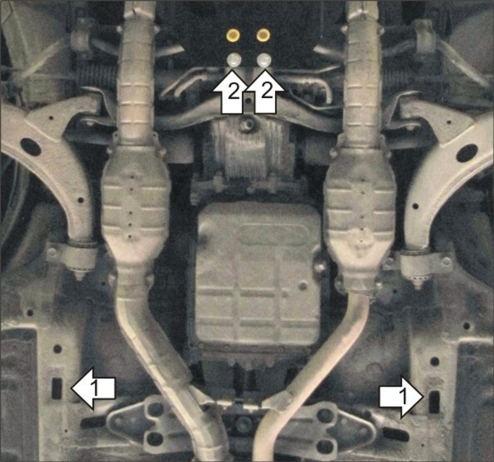 Защита КПП. 2 мм, Сталь. для Subaru Outback 2000-2003 MOTODOR.02228
