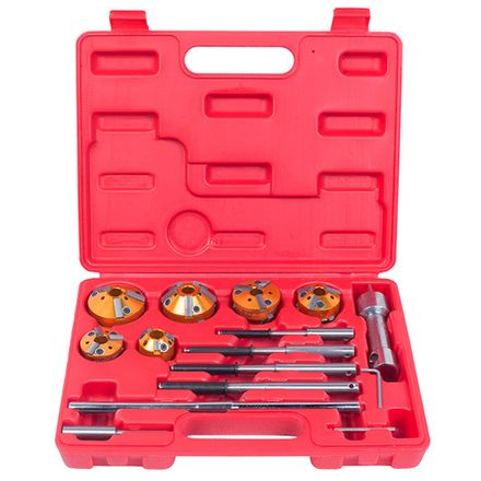 Цена на МАСТАК (103-13014C) Набор фрез для правки седел клапанов, 28-65 мм, кейс, 14 предметов