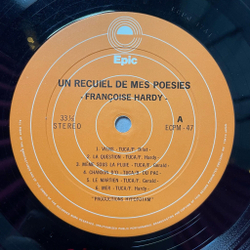 Винтажная виниловая пластинка LP Francoise Hardy Un Recueil De Mes Poesies (Japan 1974) (No Obi)