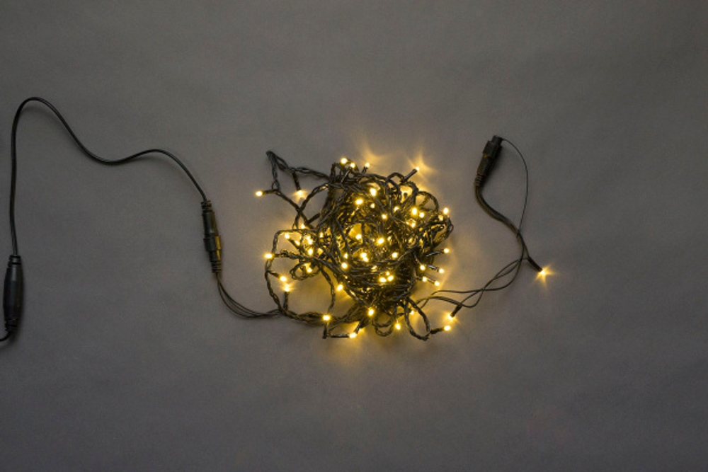 LED-PLS-100-10M-240V-W/BL-W/O, белая / черный провод, соединяемая (без силового шнура)