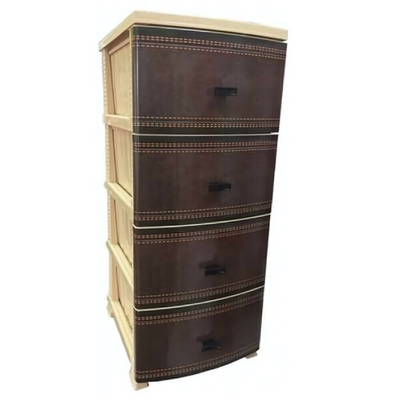 Комод ДЕКОР(моно рис) 4-х КОЖА беж. РП-451