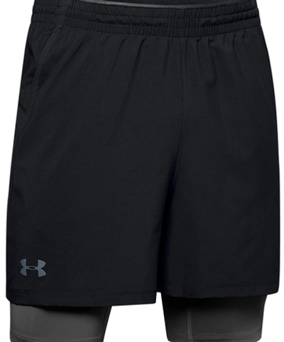 Мужские шорты теннисные Under Armour Qualifier 2in1 Short - black