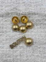 Пуговицы полусфера с вкраплениями Лимонное золото (яркое)