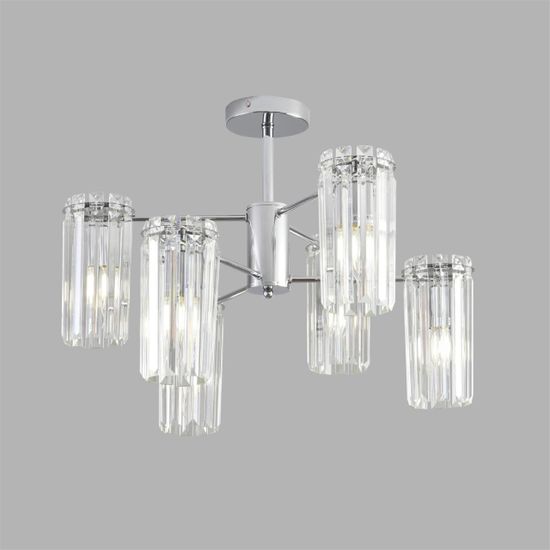 8348/6C CLASSI хром/прозрачный, металл/хрусталь Люстра подвесная E14 6*40W 220V FAVLA